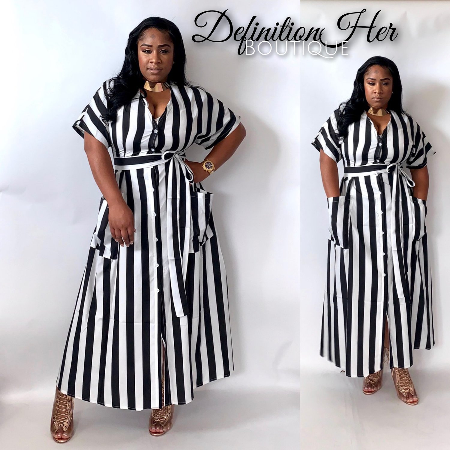Image of Black Pinned Durby Dress