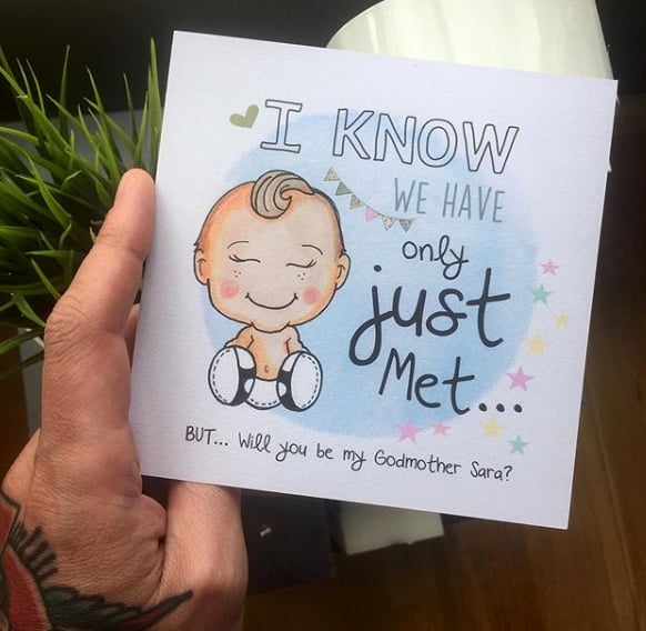 Image of Will you be my godmother / godfather card