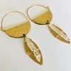 Crystal Tears Hammered Hoops