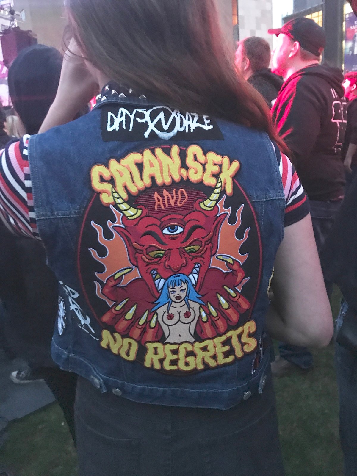 Satan Sex And No Regrets Backpatch Alive At Night