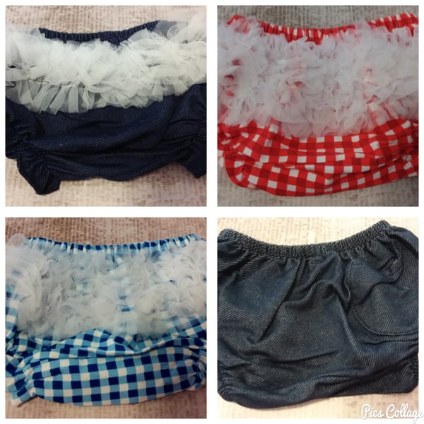 Image of ROCK BOTTOM BLOWOUT SALE Cotton Bloomer with Tulle or Pocket 