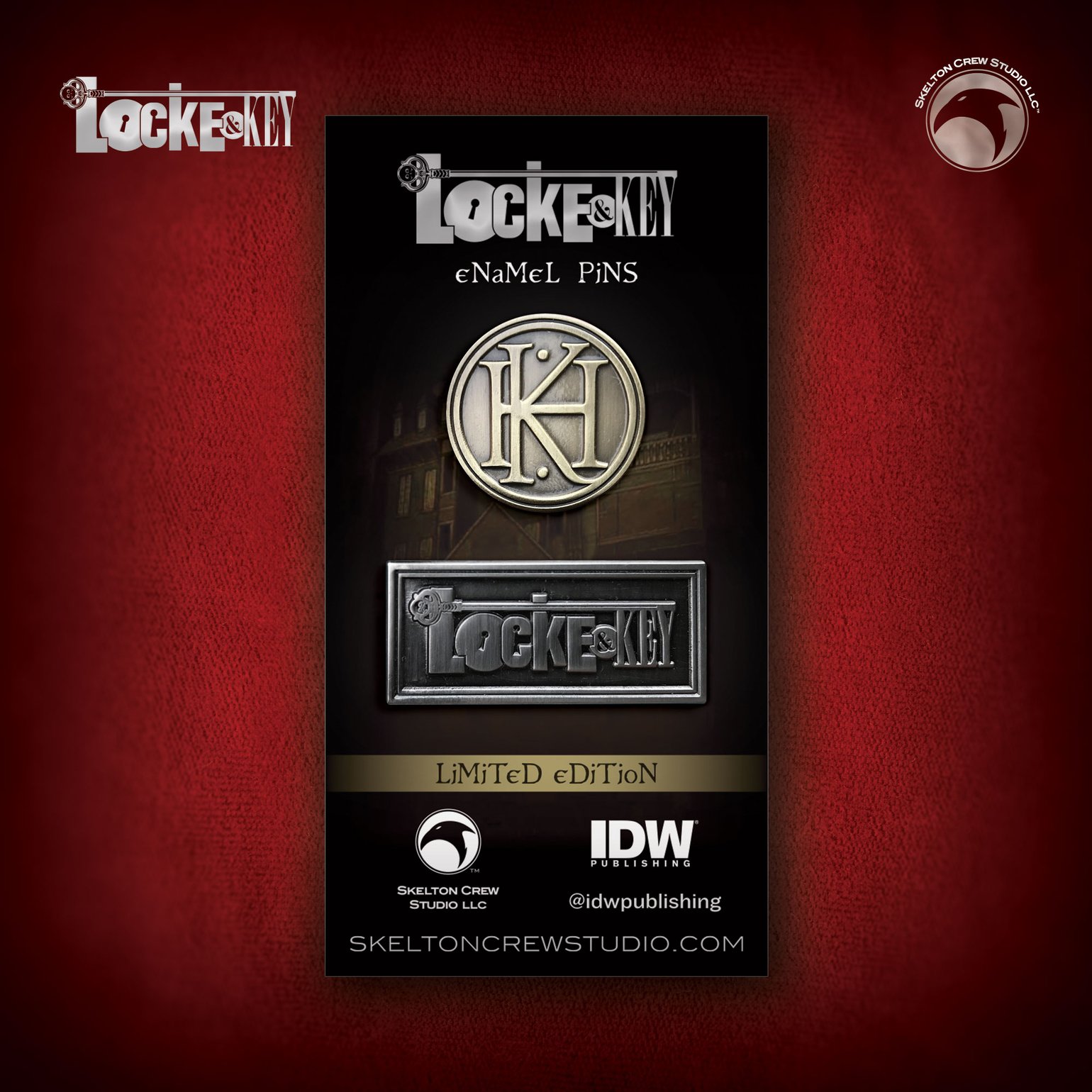 Image of Locke & Key: Limited Edition Logo & Keyhouse Emblem pin set! 