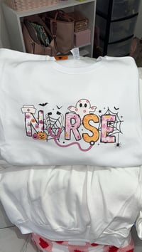 Pink Nurse Halloween Crewneck