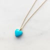 Sleeping Beauty Turquoise  Heart Necklace