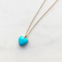 Image 4 of Sleeping Beauty Turquoise  Heart Necklace