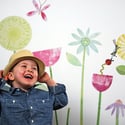 Flowers Garden Scene Wall Decals