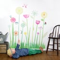 Flowers Garden Scene Wall Decals