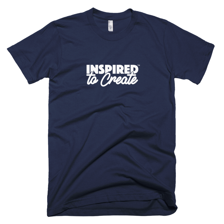 Image of Men's Inspired to Create Slogan Tee (Navy)