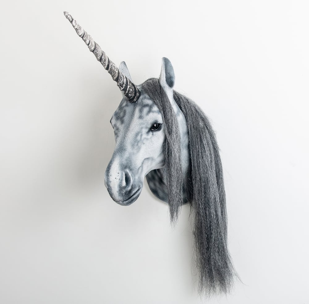 Image of Dapple Grey Unicorn Sculpture