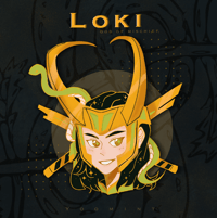 Loki gold enamel pin! 