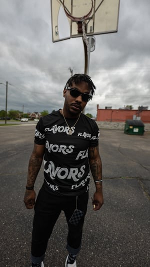 Image of Black FLAVS All Over Tee