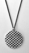 Scales Texture Circle Necklace