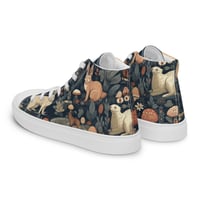 Image 13 of Woodland Creatures Boho Cottagecore Nature Inspired Women’s high top canvas shoes