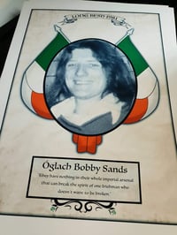 Óglach Bobby Sands Print A3 unframed.