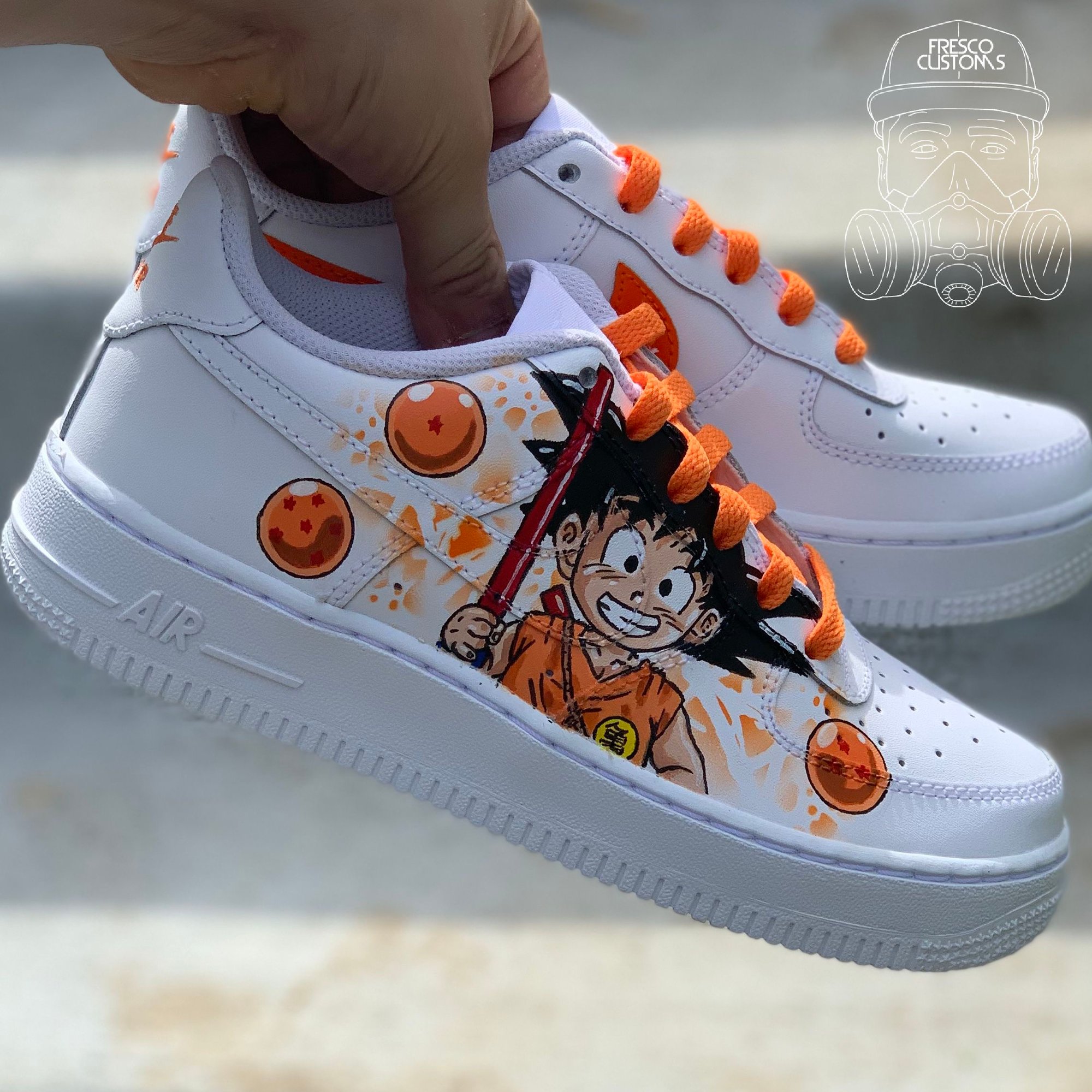 Correspondiente a Adiccion ayer Custom Baby Goku Nike Air Forces | Fresco Customs
