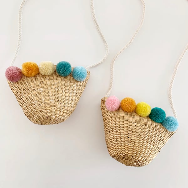 Image of Rainbow Pom Purses 