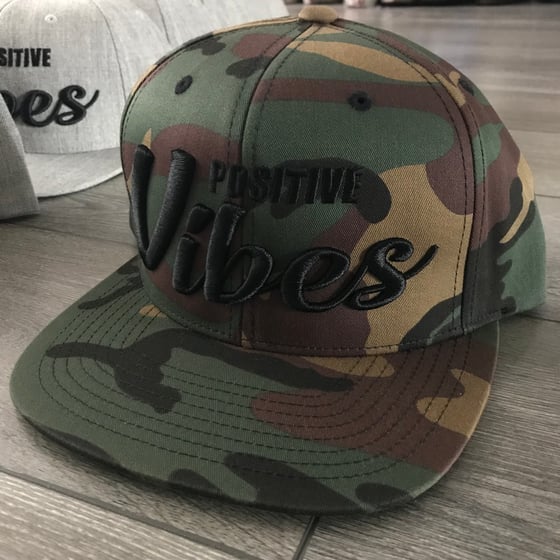 Image of Positive Vibes Camo Snapback Hats