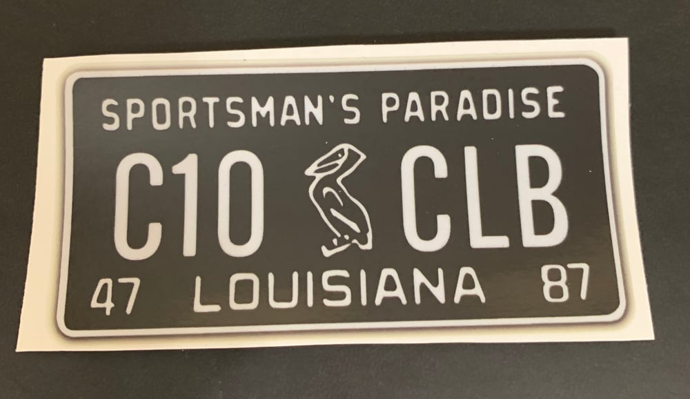 Image of Small Black / White Plate Sticker