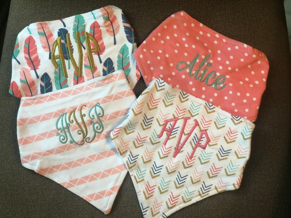 Image of Monogrammed Bibs
