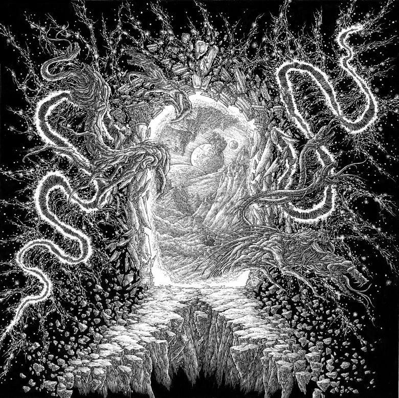 Image of "Shattering Lights Creation" original TYRANNOSORCORESS cover artwork