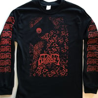 Image 1 of Funebre - Long Sleeve T-shirt with logo Sleeve prints