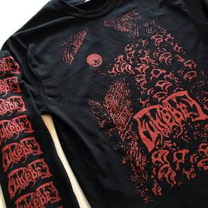 Image of Funebre - Long Sleeve T-shirt with logo Sleeve prints