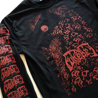 Image 2 of Funebre - Long Sleeve T-shirt with logo Sleeve prints