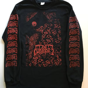 Image of Funebre - Long Sleeve T-shirt with logo Sleeve prints