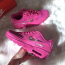 Image of Swarovski Nike Air Max 90 Laser Fuchsia Made with Rose Gold SWAROVSKI® Crystals.