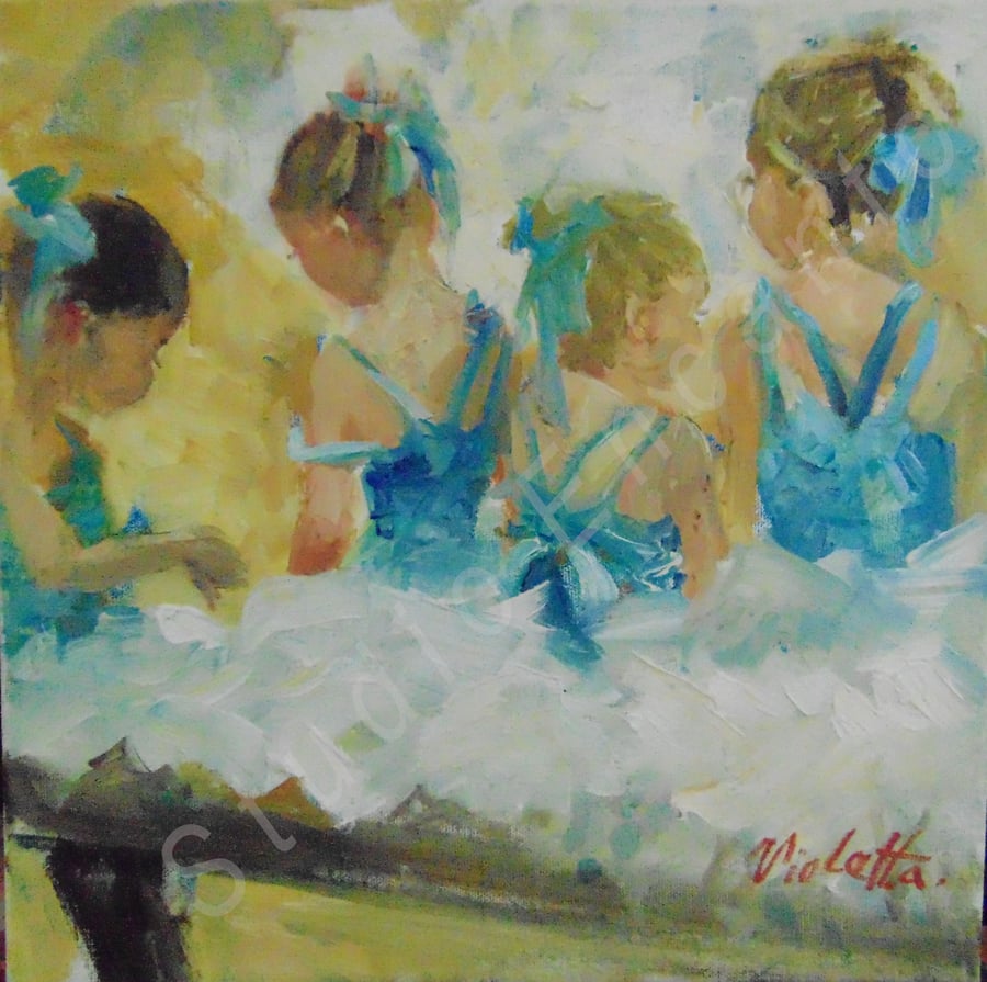 Image of Ballerinas in Sky Blue by Violetta Chandler