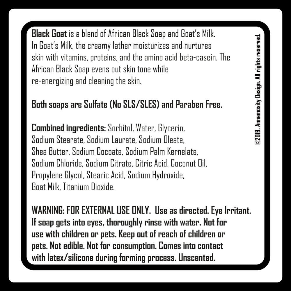 Image of Black Goat - Bar Soap (Unscented)
