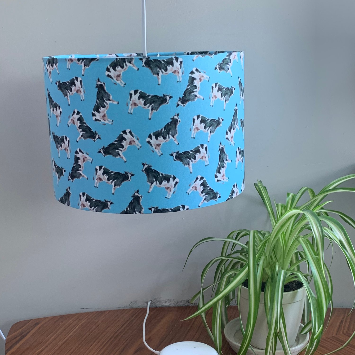 Image of Silo Cows Blue 30cm Shade