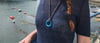 ‘Elusive Blue’ Glass & Rope Mooring Necklace