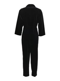 Image 2 of Mørkeblå velour buksdragt
