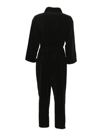 Image 2 of Sort velour buksedragt 