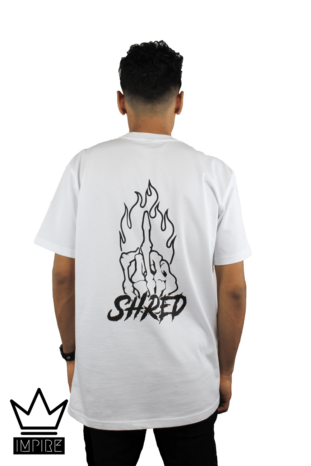 Image of SHRED T-SHIRT (BLACK/WHITE)