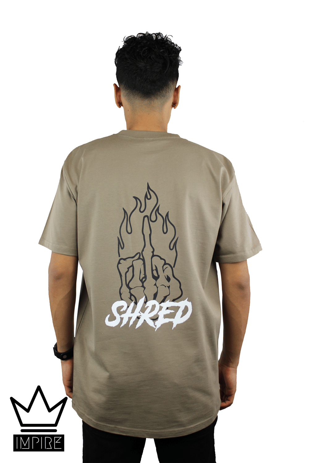 Image of SHRED T-SHIRT (WHITE/COFFEE)