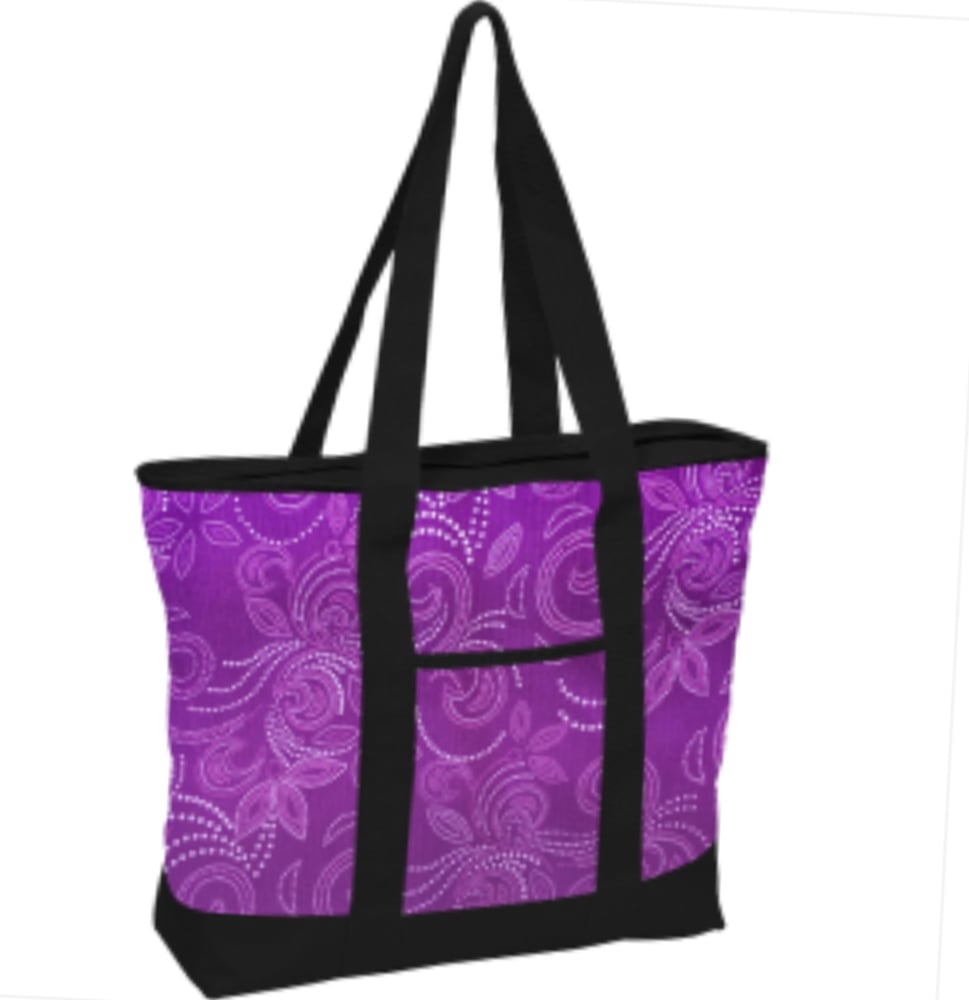 Image of Floral Dots Fashion Tote