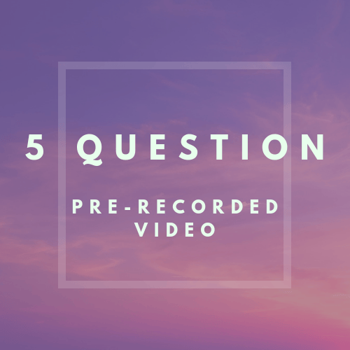 Image of PRE-RECORDED VIDEO 5 Question Reading