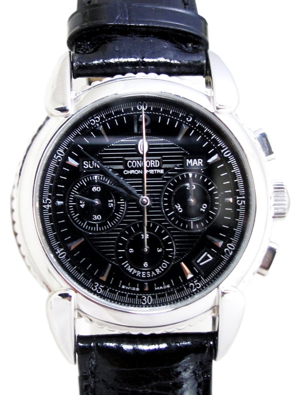 Image of NEW VINTAGE CONCORD IMPERSARIO CHRONOGRAPH WATCH, "EL PRIMERO" MOVEMENT, CERTIFIED CHRONOMETER