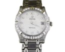 Image of NEW VINTAGE MENS CONCORD SARATOGA SL WATCH DIAMOND HOUR MARKERS & BEZEL, WHITE GOLD MOSAIC DIAL