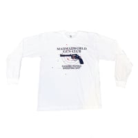 MADMADWORLD GUN CLUB L/S TEE (WHITE)