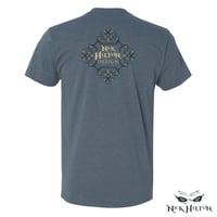 Image 2 of "The Hypnotist" T-Shirt (Heathered Indigo)