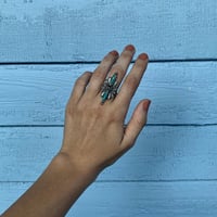 Image 1 of ⋆✦Detailed Turquoise Statement Ring✦⋆