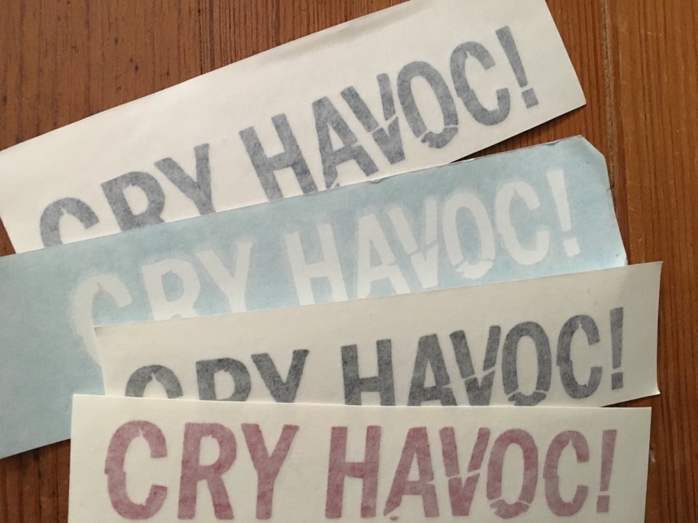 Image of CRY HAVOC! VINYL DECAL