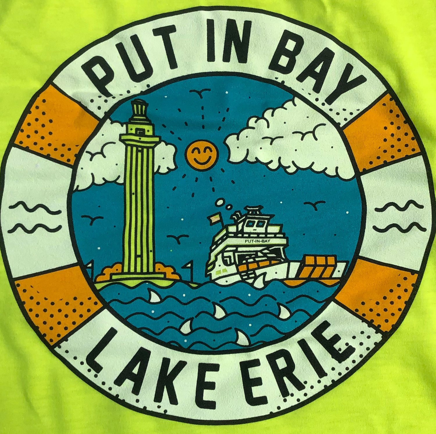 Image of Put-in-Bay Ladies Yellow Tank Top