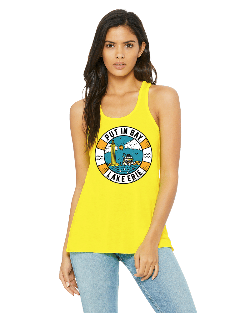 Image of Put-in-Bay Ladies Yellow Tank Top