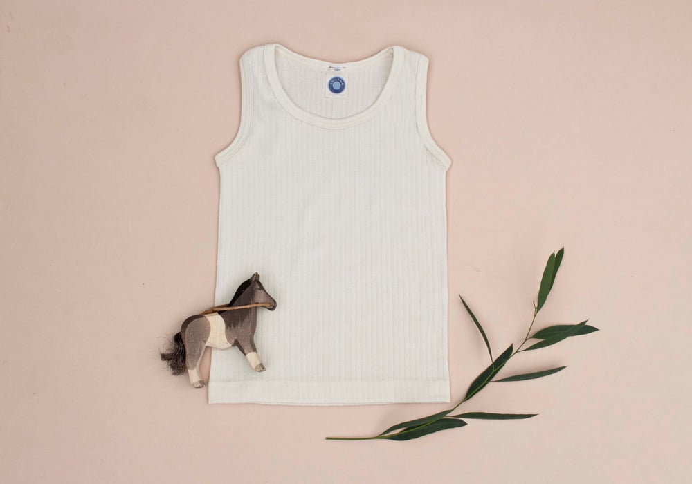 Image of Cosilana wool/cotton/silk singlet 4 colours
