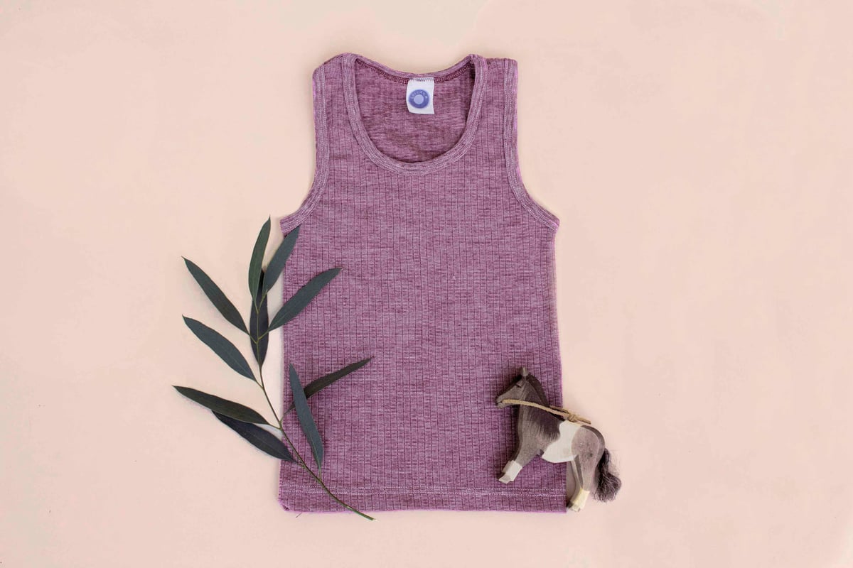 Image of Cosilana wool/cotton/silk singlet 4 colours