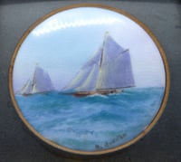Image 1 of Royal Worcester Framed Porcelain Plaque by Raymond Rushton